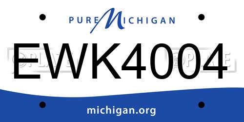EWK4004 Michigan License Plate