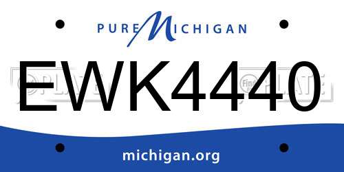 EWK4440 Michigan License Plate