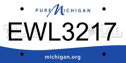 EWL3217 Michigan License Plate