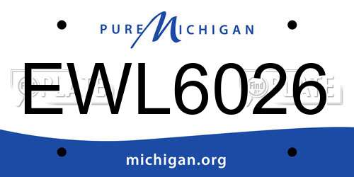 EWL6026 Michigan License Plate