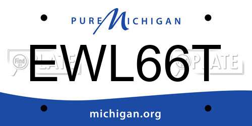 EWL66T Michigan License Plate