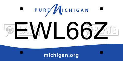 EWL66Z Michigan License Plate