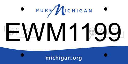 EWM1199 Michigan License Plate