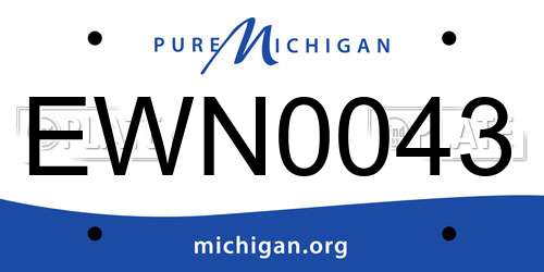 EWN0043 Michigan License Plate