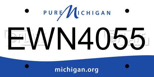 EWN4055 Michigan License Plate