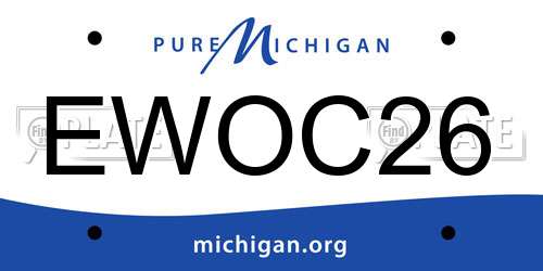 EWOC26 Michigan License Plate
