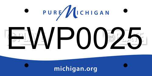 EWP0025 Michigan License Plate