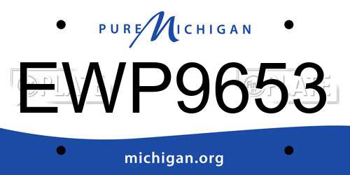 EWP9653 Michigan License Plate