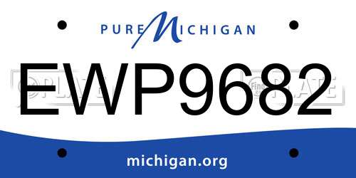 EWP9682 Michigan License Plate