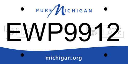 EWP9912 Michigan License Plate