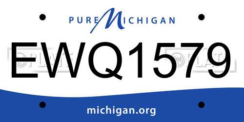 EWQ1579 Michigan License Plate