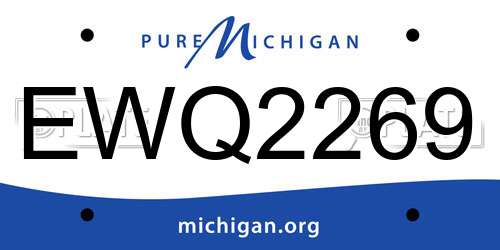 EWQ2269 Michigan License Plate