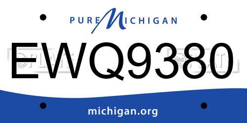 EWQ9380 Michigan License Plate