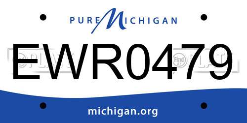 EWR0479 Michigan License Plate
