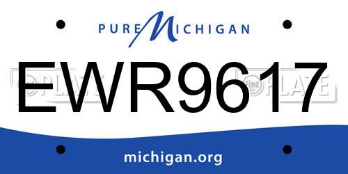 EWR9617 Michigan License Plate