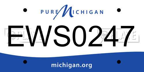 EWS0247 Michigan License Plate