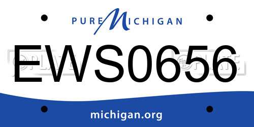 EWS0656 Michigan License Plate