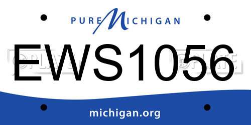 EWS1056 Michigan License Plate