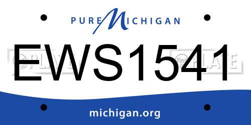 EWS1541 Michigan License Plate