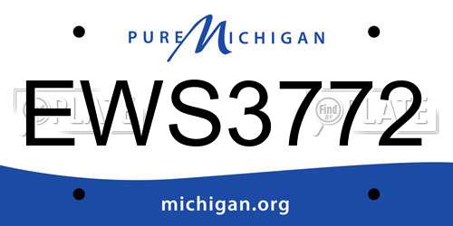 EWS3772 Michigan License Plate