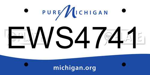 EWS4741 Michigan License Plate