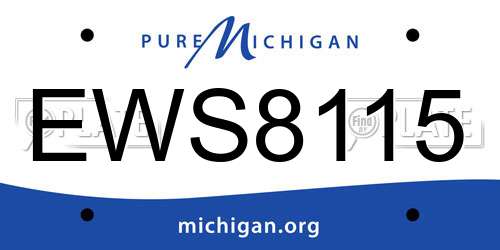 EWS8115 Michigan License Plate