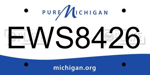 EWS8426 Michigan License Plate