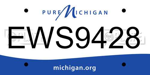 EWS9428 Michigan License Plate