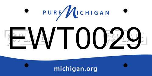 EWT0029 Michigan License Plate