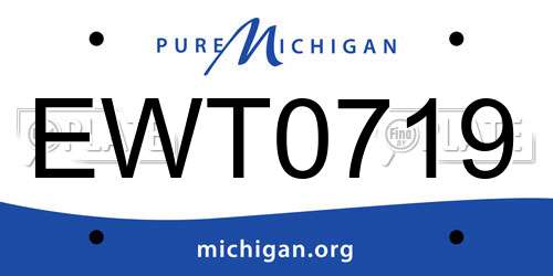 EWT0719 Michigan License Plate
