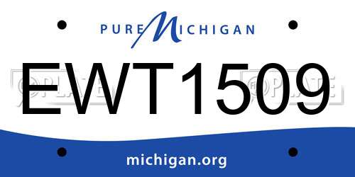 EWT1509 Michigan License Plate