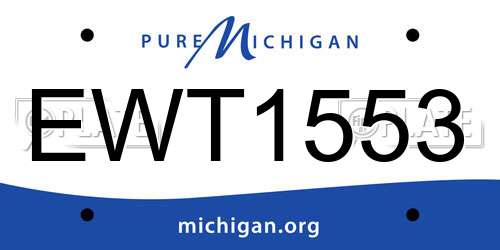 EWT1553 Michigan License Plate