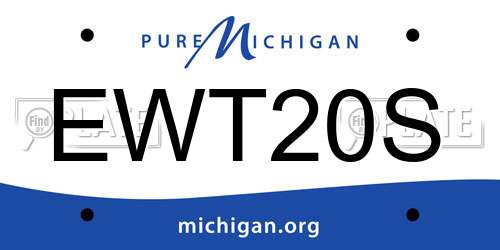 EWT20S Michigan License Plate