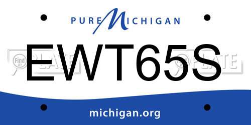 EWT65S Michigan License Plate