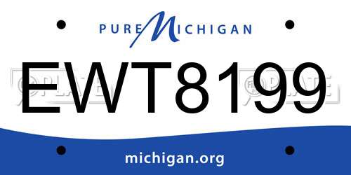 EWT8199 Michigan License Plate