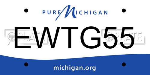 EWTG55 Michigan License Plate
