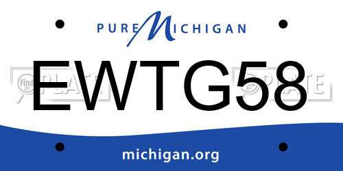 EWTG58 Michigan License Plate