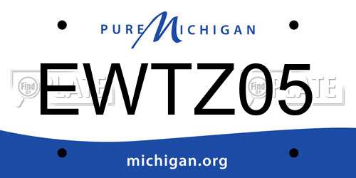 EWTZ05 Michigan License Plate