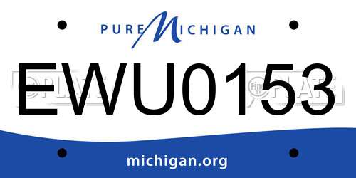 EWU0153 Michigan License Plate