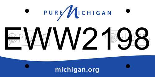 EWW2198 Michigan License Plate