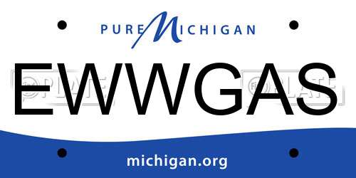 EWWGAS Michigan License Plate