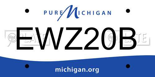 EWZ20B Michigan License Plate