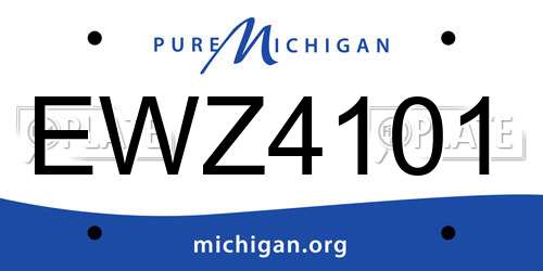 EWZ4101 Michigan License Plate