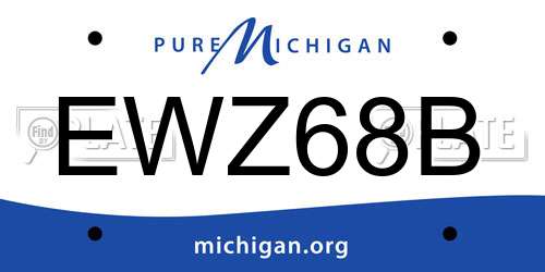 EWZ68B Michigan License Plate