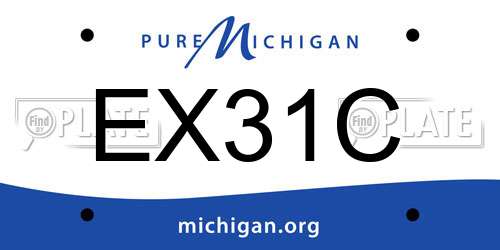 EX31C Michigan License Plate