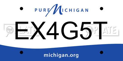 EX4G5T Michigan License Plate