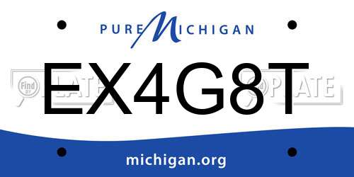 EX4G8T Michigan License Plate