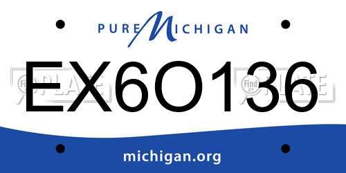 EX6O136 Michigan License Plate