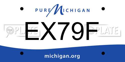 EX79F Michigan License Plate
