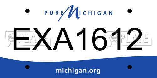 EXA1612 Michigan License Plate